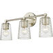 Ashli 3 Light 20 inch Modern Gold Vanity Light Wall Light